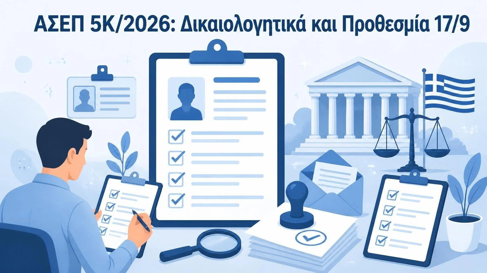ΑΣΕΠ 5Κ/2026 δικαιολογητικά και ηλεκτρονική υποβολή